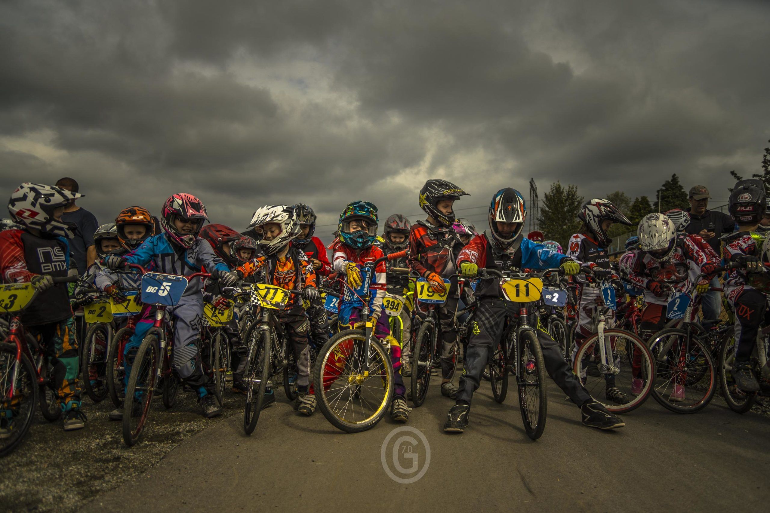BMX Races waiting to start their race